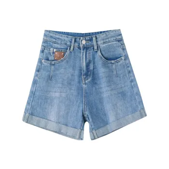 MITUAN Denim Shorts Women's Blue