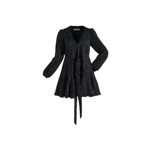 TORIGHT Long Sleeved Dresses Women's Black