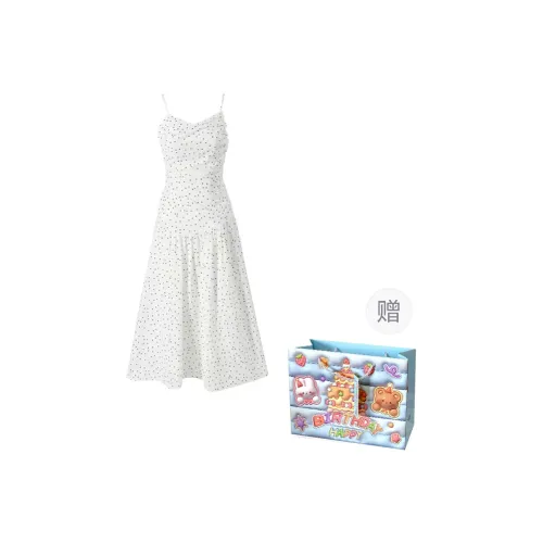 QUIET ANGEL Slip Dress Women's White