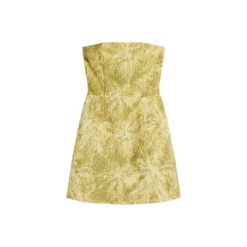 SCANLAN THEODORE Tinsel Linen Dress Sleeveless Dress Women's Lime/Lime Green