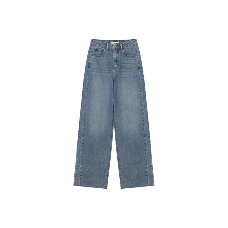 Mo Han Yi Mei Jeans Women's Vintage Blue-0