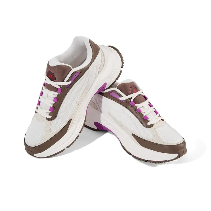 Adidas FC CLASSIC Cushioning Slip Resistant Low Top Casual Shoes Women's White Purple-2