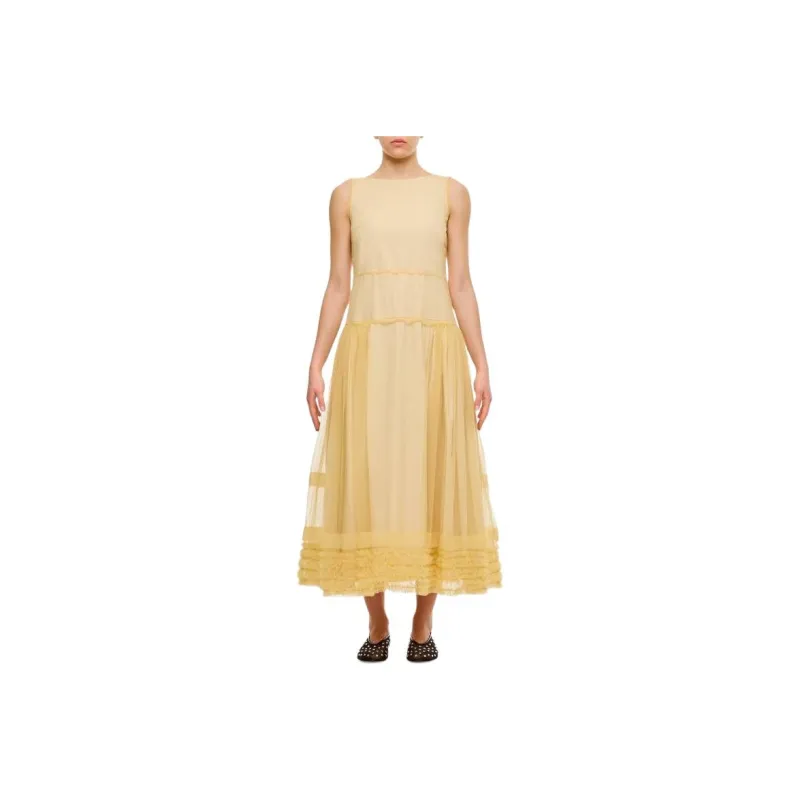 Molly Goddard Sleeveless Dress Women's Yellow-0