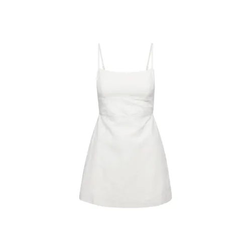 ARITZIA Sunday Best Quaint Linen Dress Slip Dresses Women's Slate White