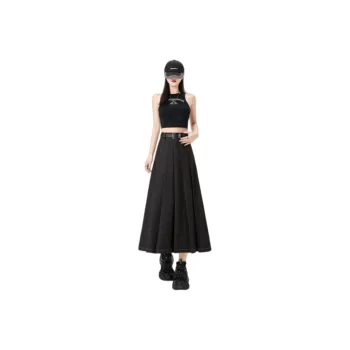 XIANSINIAO Denim Long Skirt Women's