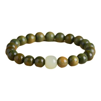 GUMUJIANG Green Sandalwood Bracelets Women's