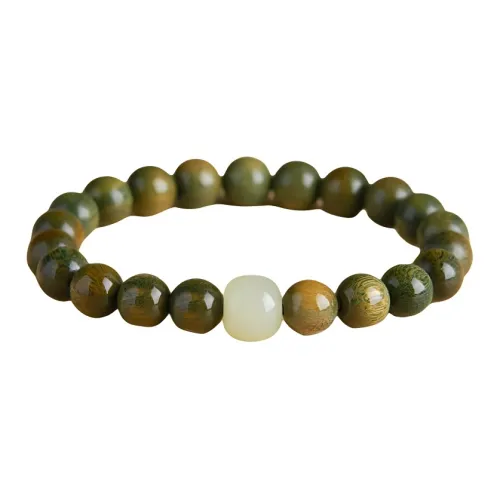 GUMUJIANG Green Sandalwood Bracelets Women's