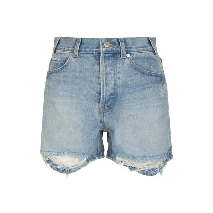 WE11DONE Denim Shorts Women's Blue-0