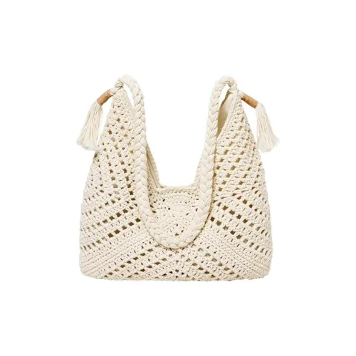 15 MINS Fabric Shoulder Bag Women's Ecru/Khaki