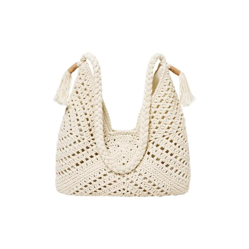 15 MINS Fabric Shoulder Bag Women's Ecru/Khaki-0