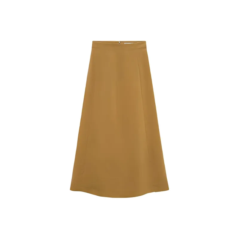 ZARA Casual Long Skirts Women's Olive Green-0
