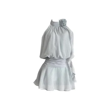 PAIN OR PLEASURE Sleeveless Dress Women's Gray Blue