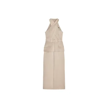 ZARA Sleeveless Dress Women's Tan