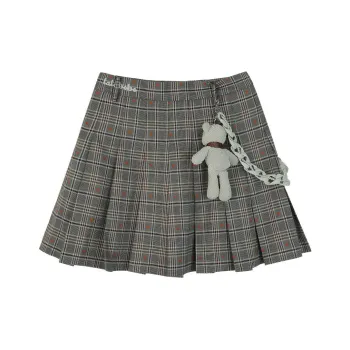 LALABOBO Casual Short Skirts Women's Gray