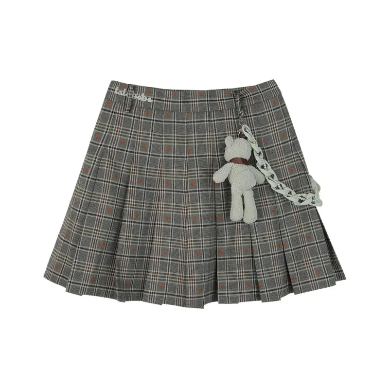 LALABOBO Casual Short Skirts Women's Gray-0