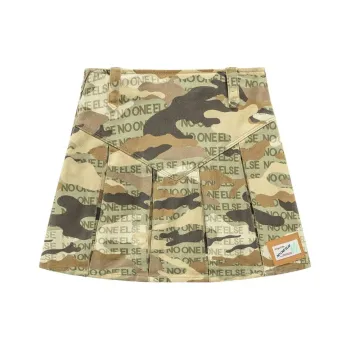 NO ONE ELSE Casual Short Skirts Women's Army Green