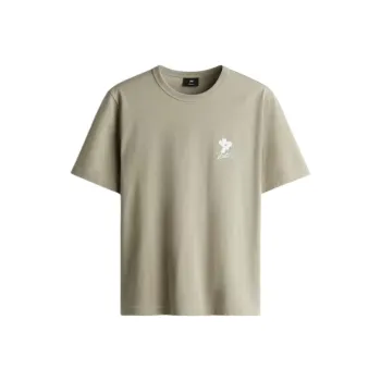 H&M T Shirts Men Green/White