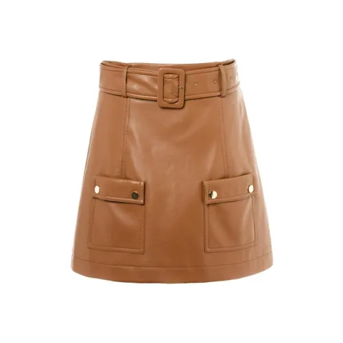 LOFT SHINE Casual Short Skirts Women's Brown