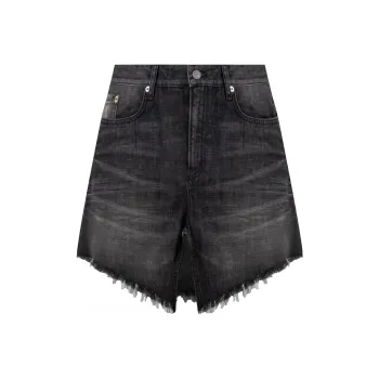 Balenciaga Denim Short Skirts Women's Black