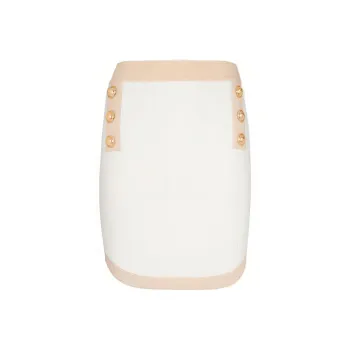 BALMAIN Button embellished Knitted Miniskirt
