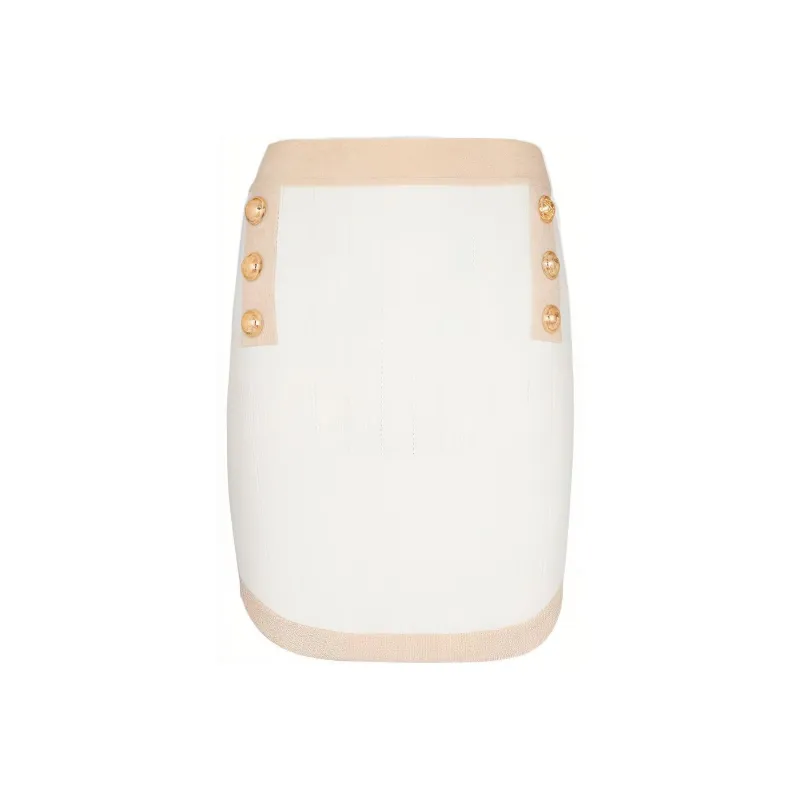 BALMAIN Button embellished Knitted Miniskirt-0