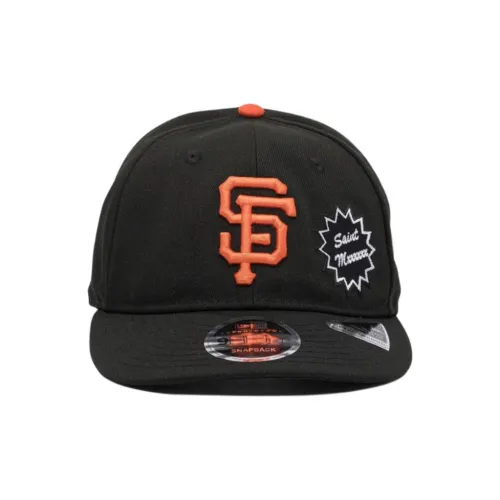 SAINT Mxxxxx Cotton Baseball Caps Men's Black