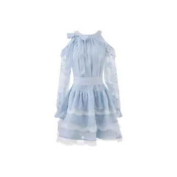 Local Gal Long Sleeved Dresses Women's Blue