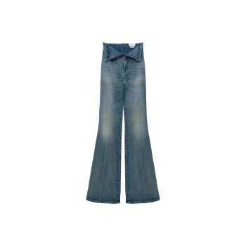Alexander McQueen Fold Over Waist Jeans
