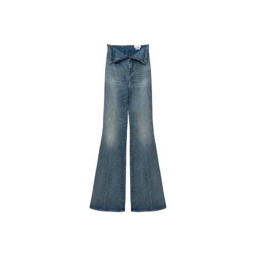 Alexander McQueen Fold Over Waist Jeans