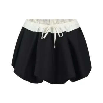 Barb Chill Preppy Series Casual Short Skirts Women's Black