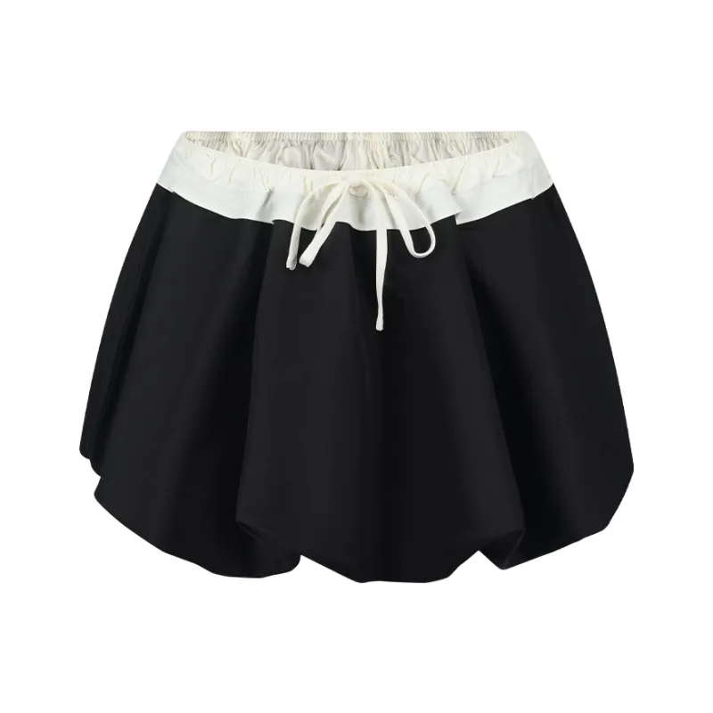 Barb Chill Preppy Series Casual Short Skirts Women's Black-0
