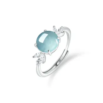 Zhou Jifeng Ice Glutinous Jadeite Rings Women's
