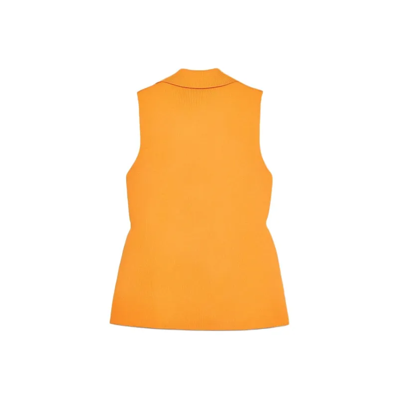 ZARA Tank Top Women's Orange Red-1