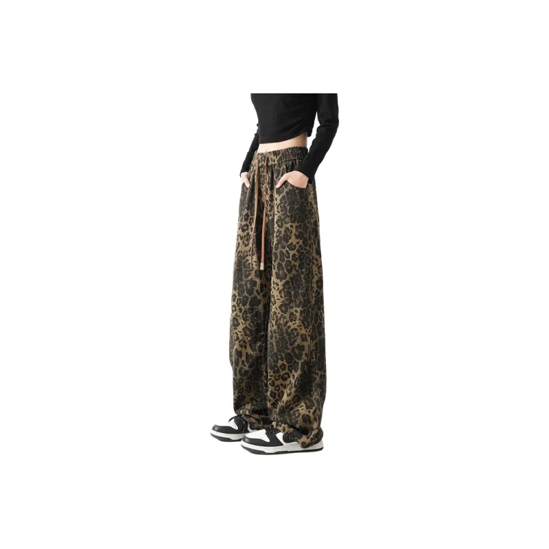 Concubine Zhu Jeans Women's Leopard Print-0