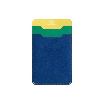 HERMES City 3CC Evercolor Calfskin Card Holder Men's Blue