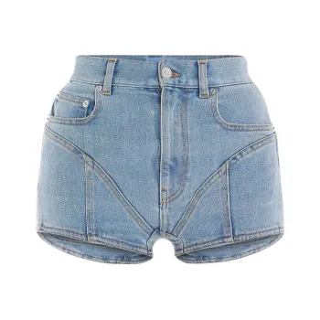Mugler Denim Shorts Women's Blue