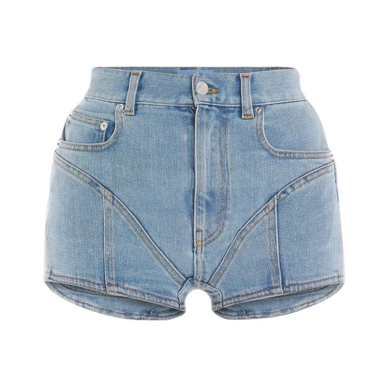 Mugler Denim Shorts Women's Blue-0