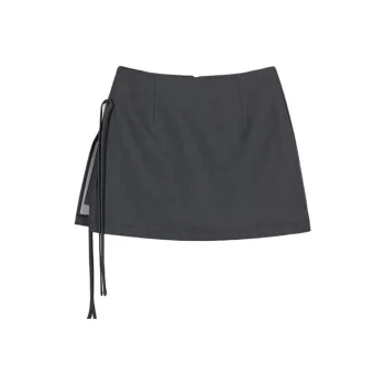 FORNI Casual Short Skirts Women's Premium Gray