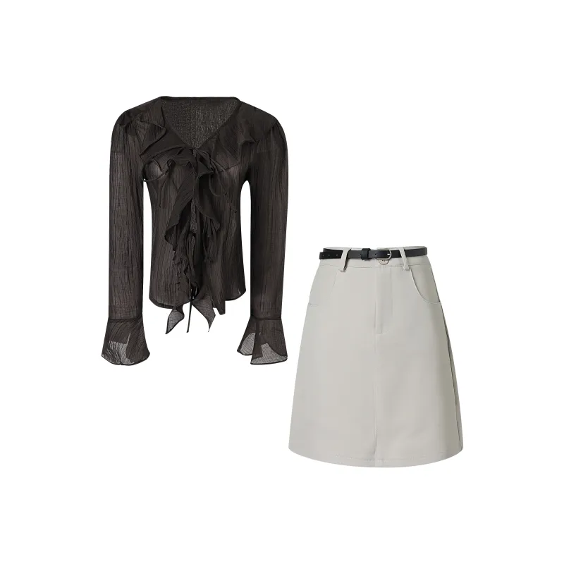 BEAUTIFUL CONFESSION Two Piece Skirt Sets Women's-3