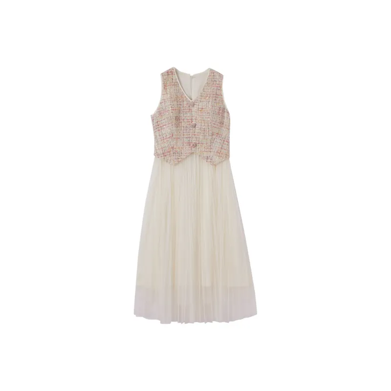 XIANGYING Sleeveless Dress Women's Pink-0