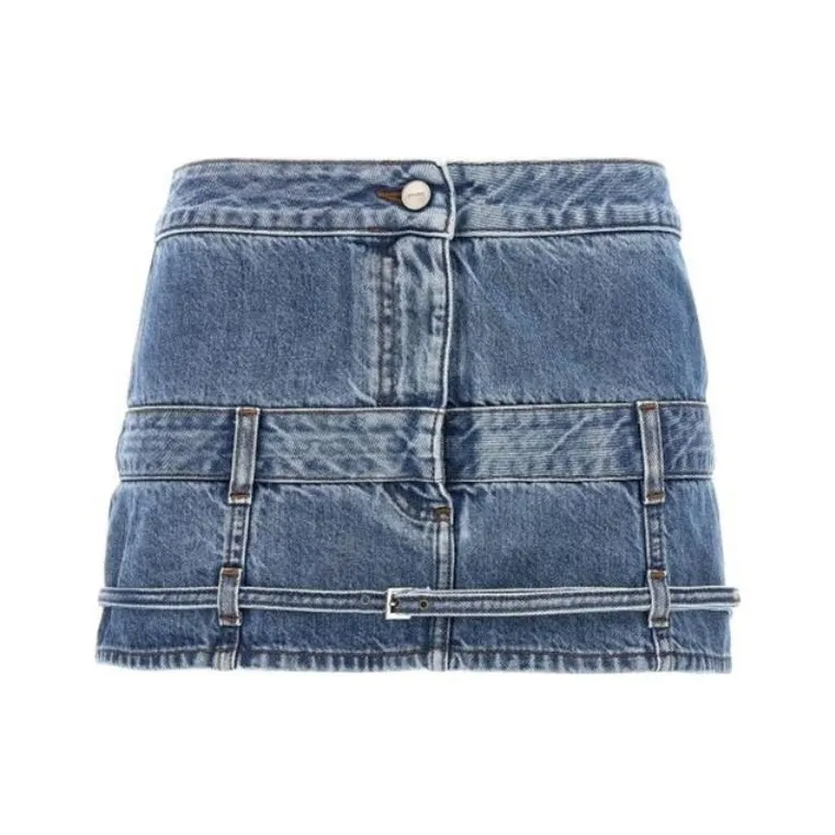 Jacquemus La Mini De Nimes Criollo Denim Miniskirt-0