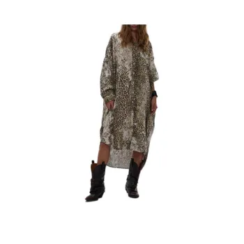 R13 Long Sleeved Dresses Women's Leopard Print