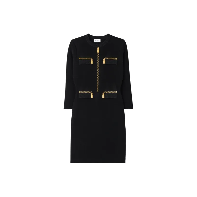 St. John SS24 Long-Sleeved Dresses Women's Black-0