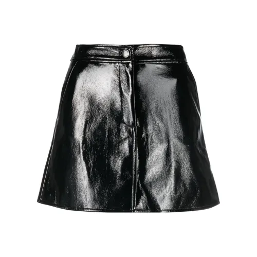 MICHAEL MICHAEL KORS Crinkled Patent Miniskirt
