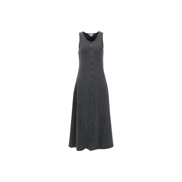 URBAN REVIVO Sleeveless Dress Women's Dark Gray-0