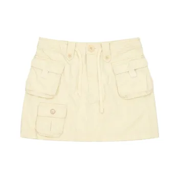 SMFK Wild World Wild World Series Cargo Short Skirts Women's Cream