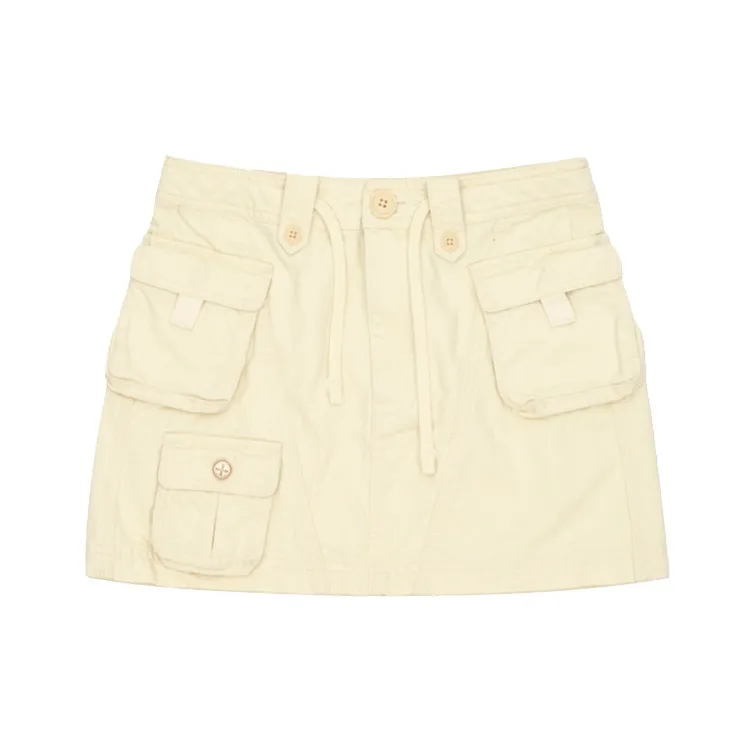 SMFK Wild World Wild World Series Cargo Short Skirts Women's Cream-0