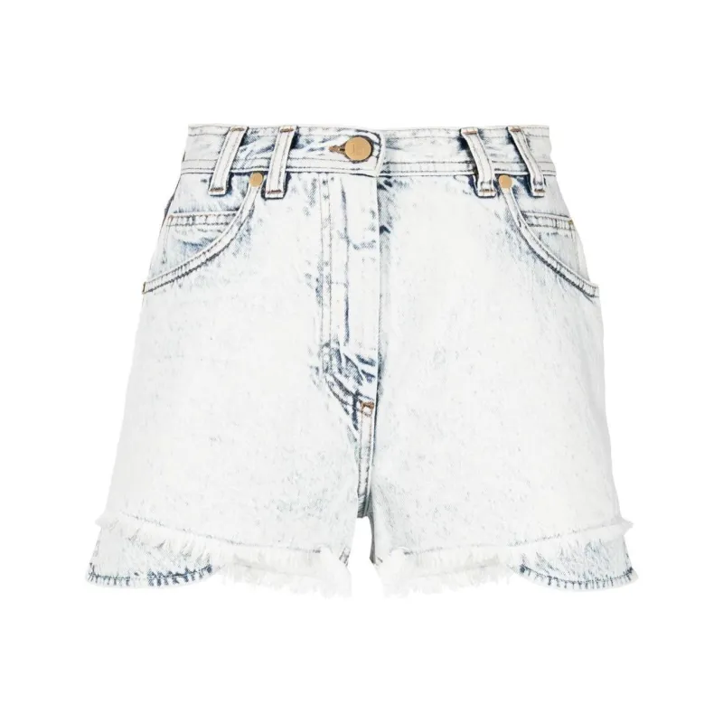 BALMAIN Layered Denim Shorts-0