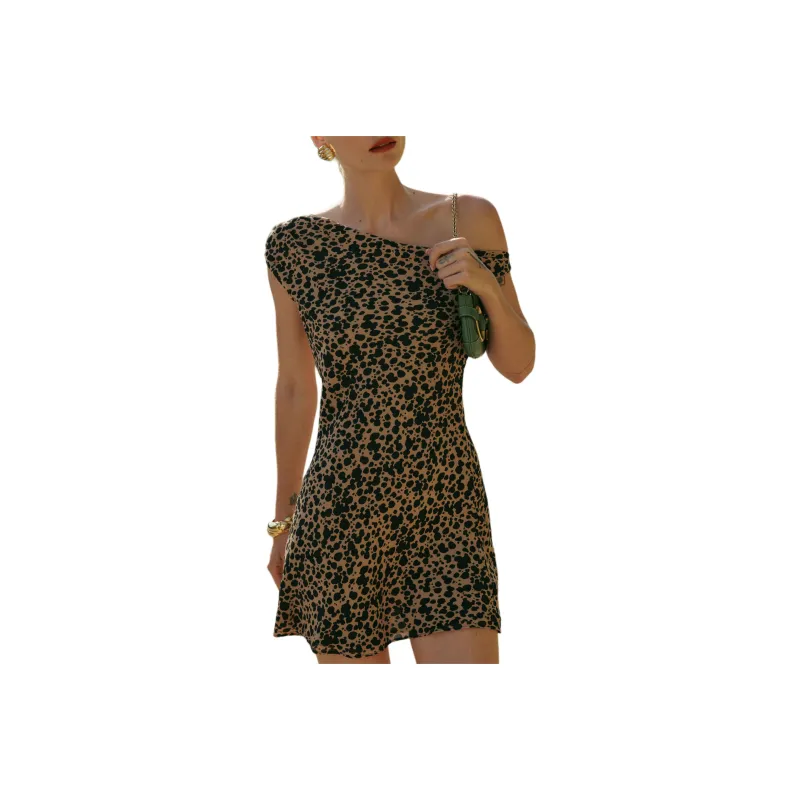 REFORMATION Kristine Dress Sleeveless Dress Women's Brown-0