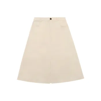 LI NING 1990 LADY L Series Casual Long Skirts Women's Light Milk Umber